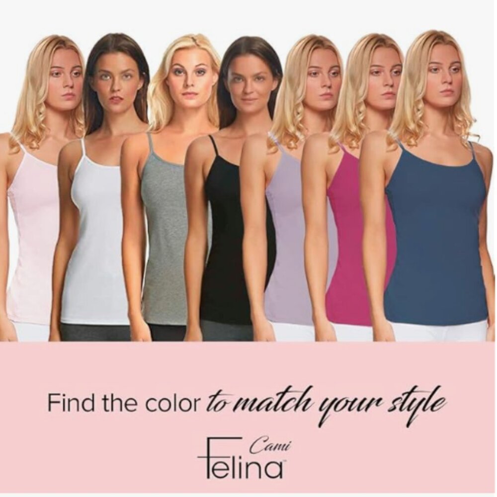 Felina Cotton Modal Womens Cami - Adjustable, Seamless Cotton Tank Top for Women - Picture 2 of 4